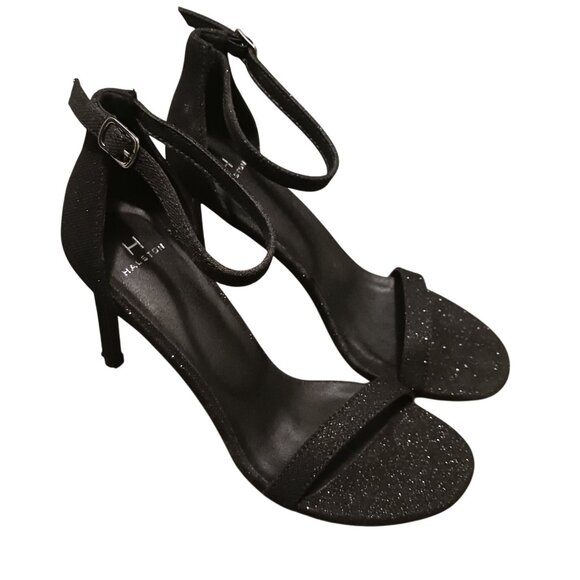 NEW H Halston Women's‎ Maui Open-Toe Ankle-Strap Sparkle Dress Sandals Black 8 - Picture 3 of 10